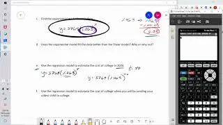 Exponential Regression - TI-84