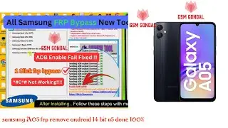 samsung A05 frp remove bit u5 latest security july 2024 without mtk tools preloader working