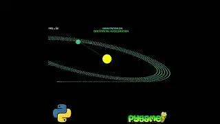 I simulated Centripetal Force / Gravitational force In Python / Pygame 🌍☀️ 