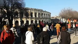 Manifestation contre la réforme des retraites  Nîmes 11/02/2023