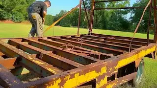 Man Fully Restores Abandoned Trailer Back to New | Start to Finish by  @BradenBuildz