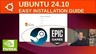 How to install UBUNTU 24.10 Linux, Epic Game and Steam? Game FPS Benchmark tests.