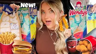 Wendy's Mukbang! these NEW kid's meal toys are a MUST HAVE!