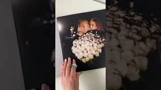 Фотокнига “Love Story” Unibook 30*30 у велюрі з фотовставкою на акрилі зі спрощеним дизайном