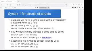 Dynamic data structures with C++ structs
