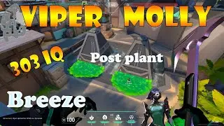 Valorant Top 15 Viper Post Plant Molly Lineups for Breeze | Valorant Tips and Tricks | Breeze guide