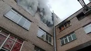 Пожар в здании "Лениздата"