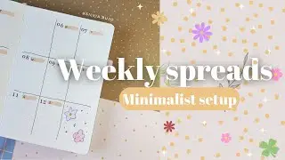 February Minimalist Weekly Spreads | Real time plan with me
