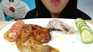 Mukbang ayam bakar paha 😋*ASMR Dini Novianti