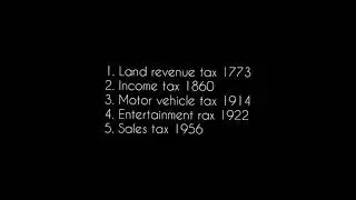Chronological order of taxes: Economics *All in one video* : Series 2