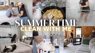 Summertime clean with me ☀️ motivation | cleaning motivation 2022 | speed cleaning