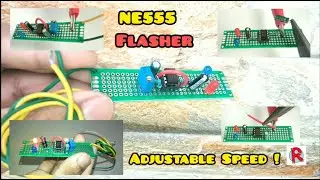 How to make Flasher NE555 with Adjustable Speed Flasher circuit diagram Schematic diagram
