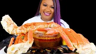 KING CRAB LEGS SEAFOOD BOIL  MUKBANG