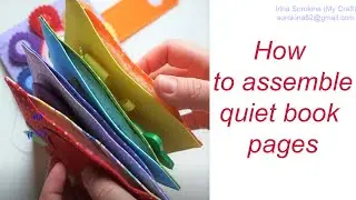 Quiet book binding tutorial - assembling pages