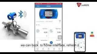 Comate flow meter parameter setting by bluetooth app