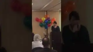 Laura getting award at Summit Hospital