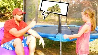 Dress up and Jumps on the Trampoline for Kids