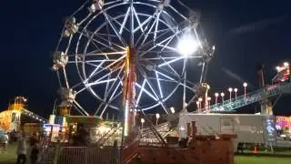 🎡🎠Eli Bridge Hy 5 Wheel at Night at 2015 Lodi Agricultural Fair