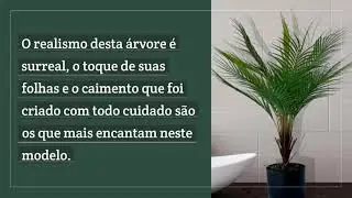Palmeira Areca Artificial Com Vaso | Decora Flores Artificiais