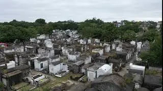 New Orleans Graveyard Cemetery Stock Footage New Orleans Aerial New Orleans Drone Aerials Louisiana