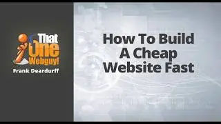 How to build a cheap website fast