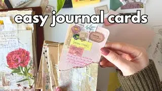 Making journal cards with everyday items ✂️ Junk journal with me