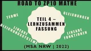 Road to ZP 10 Mathe! - Terme, Gleichungen, lineare Funktionen, LGS | Lernzusammenfassung