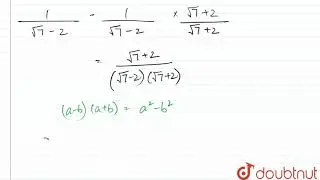 Rationalise the denominators of the following:  `(1)/(sqrt(7)-2)`|Class 9 Math |Doubtnut