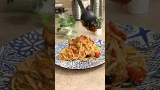 LINGUINE TONNO OLIVE E POMODORINI #shorts