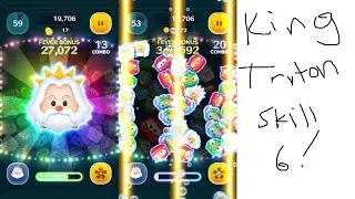 Ultimate Tsum Tsum - King Triton Skill 6 - Gameplay