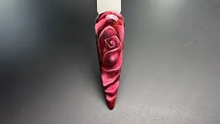 🌹Blooming Gel Rose Nail Art Tutorial 4K