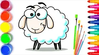 How to draw a sheep for kids very easy step by step | Bolalar uchun qo'yni qanday chizish mumkin