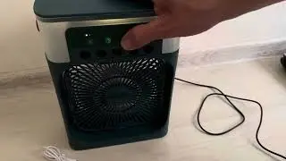 Портативний вентилятор настільний міні кондиціонер Air Cooler Охолоджувач зволожувач повітря Зелений
