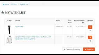 AbanteCart Customer Wishlist