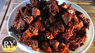 Pork Butt Burnt Ends Smoked On The Oklahoma Joe's Highland