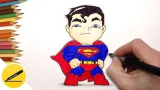 How to Draw Superman (Chibi) step by step | Learn to Draw Superhero