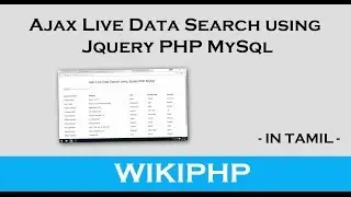 Ajax Live Data Search using PHP with MySQL