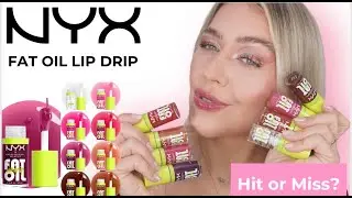 NYX Fat Oil Lip Drip swatches & REVIEW | worth the hype? 🤔