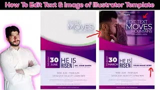 How To Edit Text and Image of Freepik Template in Illustrator, Behence, Edit Illustrator Template
