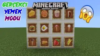 GERÇEKCİ YEMEK MODU!! 😱  -  Minecraft Bedrock Edition  -  1.16.101 X 1.18 Sürüm