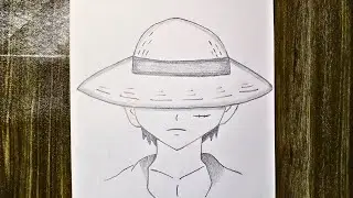 How to draw Luffy (One Piece) || Luffy drawing step by step || Easy drawing ideas for beginners