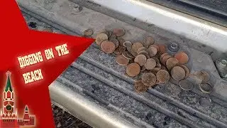 Digging on the beach