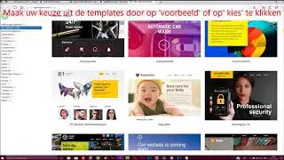 Inloggen op de JVL WebBuilder en een template kiezen