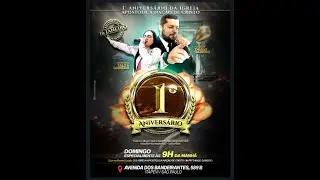 Arte 1° Aniversário da Igreja Apostólica Nação de Cristo - Photoshop cc21