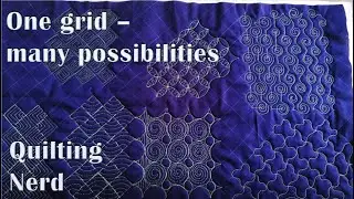 A simple trick to improve your free motion quilting – one grid many learning possibilities