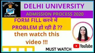Latest information related to DU admission process 2020