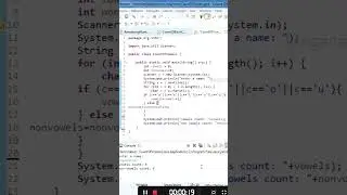 count of vowels in a string| Java program