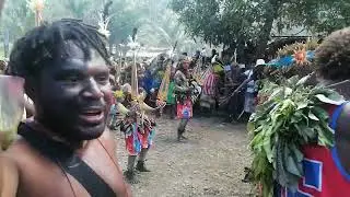 Traditional dance from Lihir Island, island of gold
