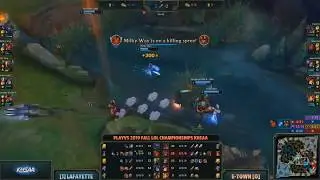 Jarvan IV has fallen into a river in lego city
