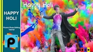 HOLI PHOTO EDITING | PicsArt Photo Editing Tutorial | HD